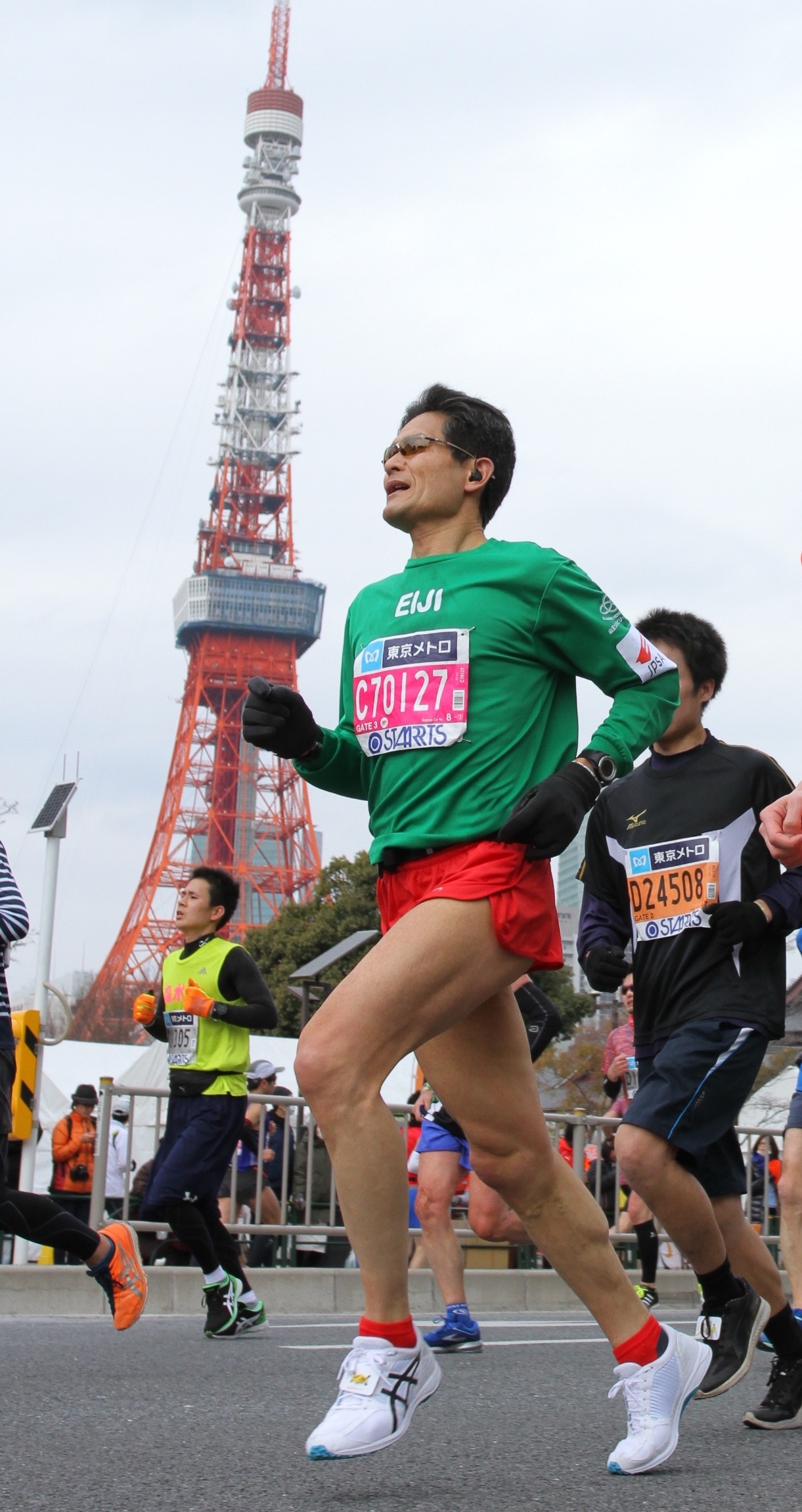 東京マラソン2018東京タワー前